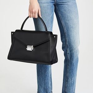 Michael Kors Whitney large leather black satchel